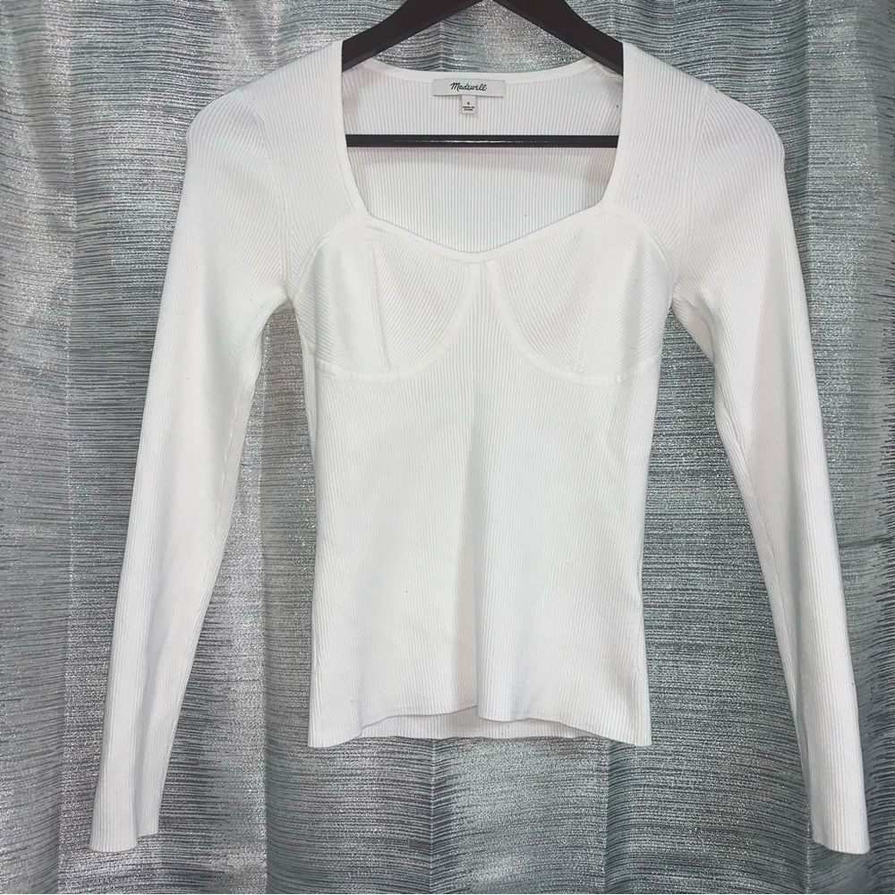 Madewell Woman’s White Long Sleeve Top size small